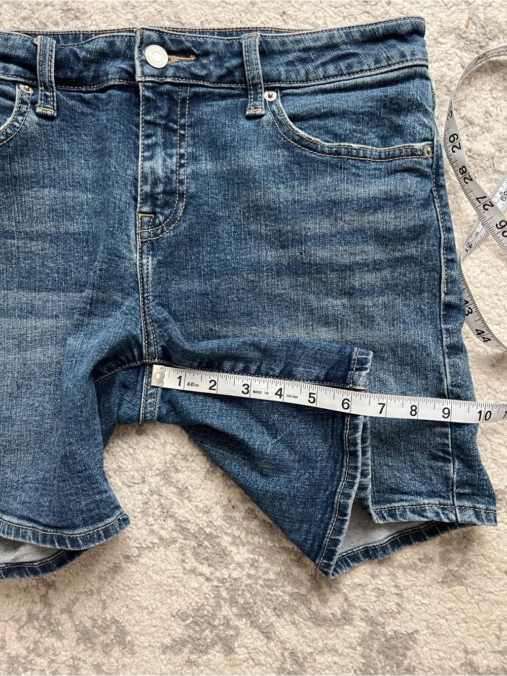 Lucky Brand Women’s Denim Shorts Long Inseam Bermuda Retro Y2K Casual Size 8/29